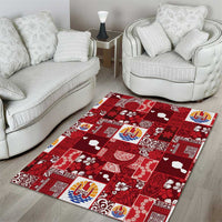 Tahiti Oaoa I Teie Noera Area Rug Pacific Patchwork Xmas Vibes - Polynesian Pride