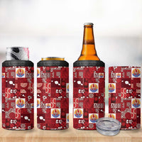 Tahiti Oaoa I Teie Noera 4 in 1 Can Cooler Tumbler Pacific Patchwork Xmas Vibes - Polynesian Pride
