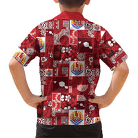 Tahiti Oaoa I Teie Noera Family Matching Short Sleeve Bodycon Dress and Hawaiian Shirt Pacific Patchwork Xmas Vibes - Polynesian Pride