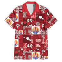 Tahiti Oaoa I Teie Noera Family Matching Short Sleeve Bodycon Dress and Hawaiian Shirt Pacific Patchwork Xmas Vibes - Polynesian Pride