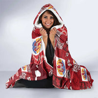 Tahiti Oaoa I Teie Noera Hooded Blanket Pacific Patchwork Xmas Vibes - Polynesian Pride