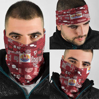Tahiti Oaoa I Teie Noera Neck Gaiter Pacific Patchwork Xmas Vibes LT9 - Polynesian Pride