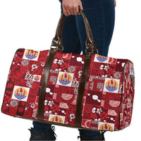 Tahiti Oaoa I Teie Noera Travel Bag Pacific Patchwork Xmas Vibes LT9 - Polynesian Pride