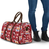 Tahiti Oaoa I Teie Noera Travel Bag Pacific Patchwork Xmas Vibes LT9 - Polynesian Pride