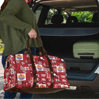 Tahiti Oaoa I Teie Noera Travel Bag Pacific Patchwork Xmas Vibes LT9 - Polynesian Pride