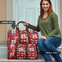 Tahiti Oaoa I Teie Noera Travel Bag Pacific Patchwork Xmas Vibes LT9 - Polynesian Pride