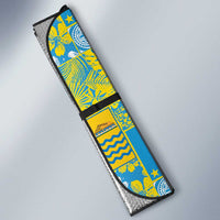 Tuvalu Manuia te Kilisimasi Auto Sun Shade Pacific Patchwork Xmas Vibes LT9 - Polynesian Pride