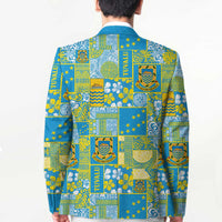 Tuvalu Manuia te Kilisimasi Blazer Pacific Patchwork Xmas Vibes - Polynesian Pride