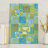 Tuvalu Manuia te Kilisimasi Canvas Wall Art Pacific Patchwork Xmas Vibes - Polynesian Pride