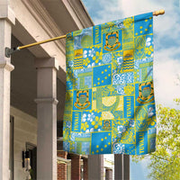 Tuvalu Manuia te Kilisimasi Garden Flag Pacific Patchwork Xmas Vibes - Polynesian Pride