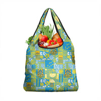 Tuvalu Manuia te Kilisimasi Grocery Bag Pacific Patchwork Xmas Vibes - Polynesian Pride