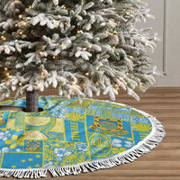 Tuvalu Manuia te Kilisimasi Tree Skirt Pacific Patchwork Xmas Vibes - Polynesian Pride