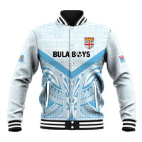 Fiji Football Custom Baseball Jacket Bula Boys Go Champions LT9 Unisex Blue - Polynesian Pride