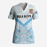 Fiji Football Custom Scrub Top Bula Boys Go Champions LT9 Adult Blue - Polynesian Pride