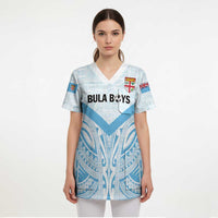 Fiji Football Custom Scrub Top Bula Boys Go Champions LT9 - Polynesian Pride