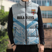 Fiji Football Custom Sleeveless Puffer Jacket Bula Boys Go Champions - Polynesian Pride
