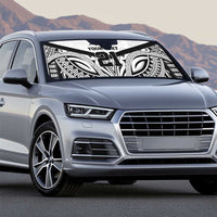 New Zealand Football Custom Auto Sun Shade All White Fern Go Champions - Polynesian Pride