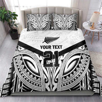 New Zealand Football Custom Bedding Set All White Fern Go Champions