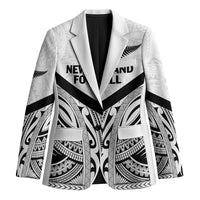 New Zealand Football Custom Blazer All White Fern Go Champions - Polynesian Pride