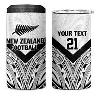 New Zealand Football Custom 4 in 1 Can Cooler Tumbler All White Fern Go Champions