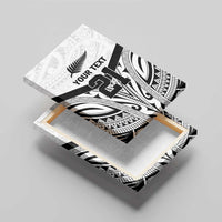 New Zealand Football Custom Canvas Wall Art All White Fern Go Champions
