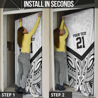 New Zealand Football Custom Door Cover All White Fern Go Champions - Polynesian Pride