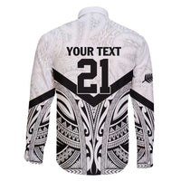 New Zealand Football Custom Family Matching Puletasi and Hawaiian Shirt All White Fern Go Champions