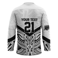 New Zealand Football Custom Hockey Jersey All White Fern Go Champions - Polynesian Pride