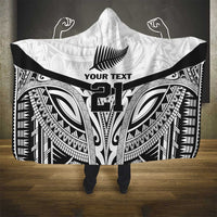 New Zealand Football Custom Hooded Blanket All White Fern Go Champions