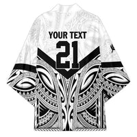 New Zealand Football Custom Kimono All White Fern Go Champions - Polynesian Pride