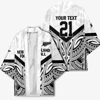 New Zealand Football Custom Kimono All White Fern Go Champions - Polynesian Pride