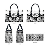New Zealand Football Custom Leather Bag All White Fern Go Champions - Polynesian Pride