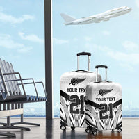 New Zealand Football Custom Luggage Cover All White Fern Go Champions