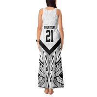 New Zealand Football Custom Tank Maxi Dress All White Fern Go Champions