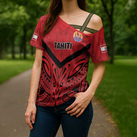 Tahiti Football Custom Cross Shoulder Shirt Toa Aito Go Champions - Polynesian Pride