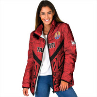 Tahiti Football Custom Padded Jacket Toa Aito Go Champions - Polynesian Pride