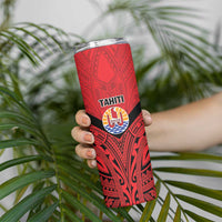 Tahiti Football Custom Skinny Tumbler Toa Aito Go Champions