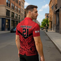 Tahiti Football Custom Zipper Polo Shirt Toa Aito Go Champions - Polynesian Pride