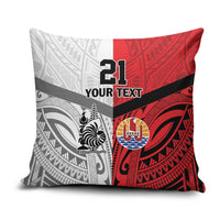 New Caledonia-Tahiti Football Custom Pillow Cover Together Go Champions - Polynesian Pride