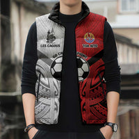 New Caledonia-Tahiti Football Custom Sleeveless Puffer Jacket Together Go Champions - Polynesian Pride