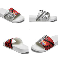 New Caledonia-Tahiti Football Custom Slide Sandals Together Go Champions - Polynesian Pride