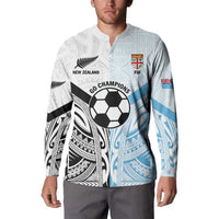 New Zealand-Fiji Football Custom Button Sweatshirt Together Go Champions LT9 - Polynesian Pride