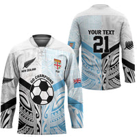 New Zealand-Fiji Football Custom Hockey Jersey Together Go Champions - Polynesian Pride