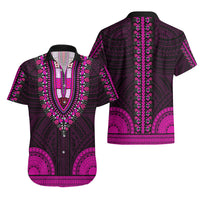African Dashiki Hawaiian Shirt With Polynesian Pattern - Pink LT9 - Polynesian Pride