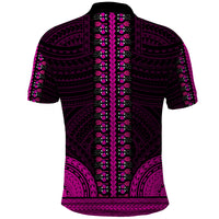 African Dashiki Polo Shirt With Polynesian Pattern Pink LT9 - Polynesian Pride
