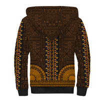 African Dashiki Sherpa Hoodie With Tapa Pattern - Gold LT9 - Polynesian Pride