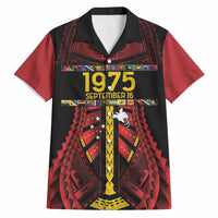 Independen Stet bilong Papua Niugini 1975 Hawaiian Shirt Red Tribal Papua New Guinea Province Flag LT9 Red - Polynesian Pride
