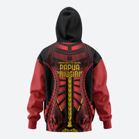 Independen Stet bilong Papua Niugini 1975 Hoodie Red Tribal Papua New Guinea Province Flag LT9 - Polynesian Pride