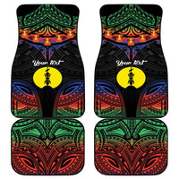 Personalised New Caledonia All Saints Day Car Mats Candle Light with Polynesian Style