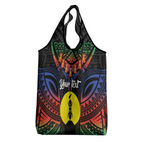 Personalised New Caledonia All Saints Day Grocery Bag Candle Light with Polynesian Style LT9 - Polynesian Pride
